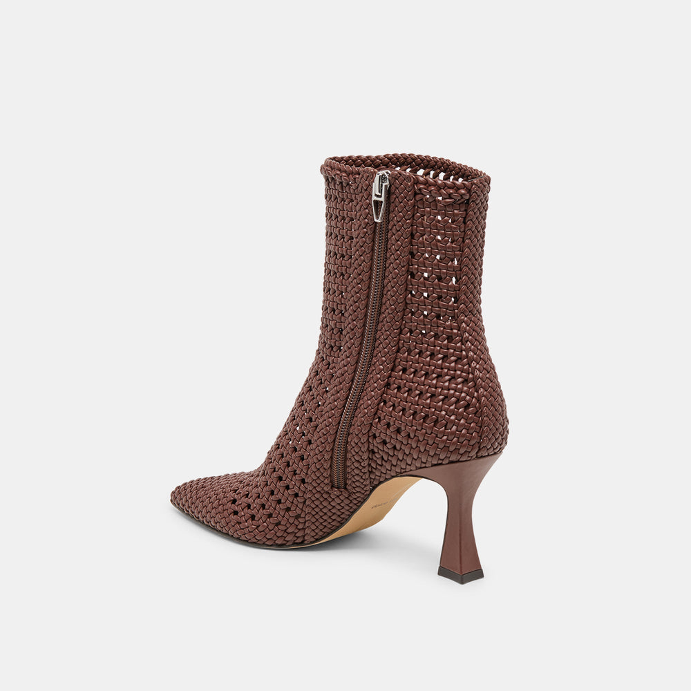 Embry Brown Woven Stella Booties / Dolce Vita