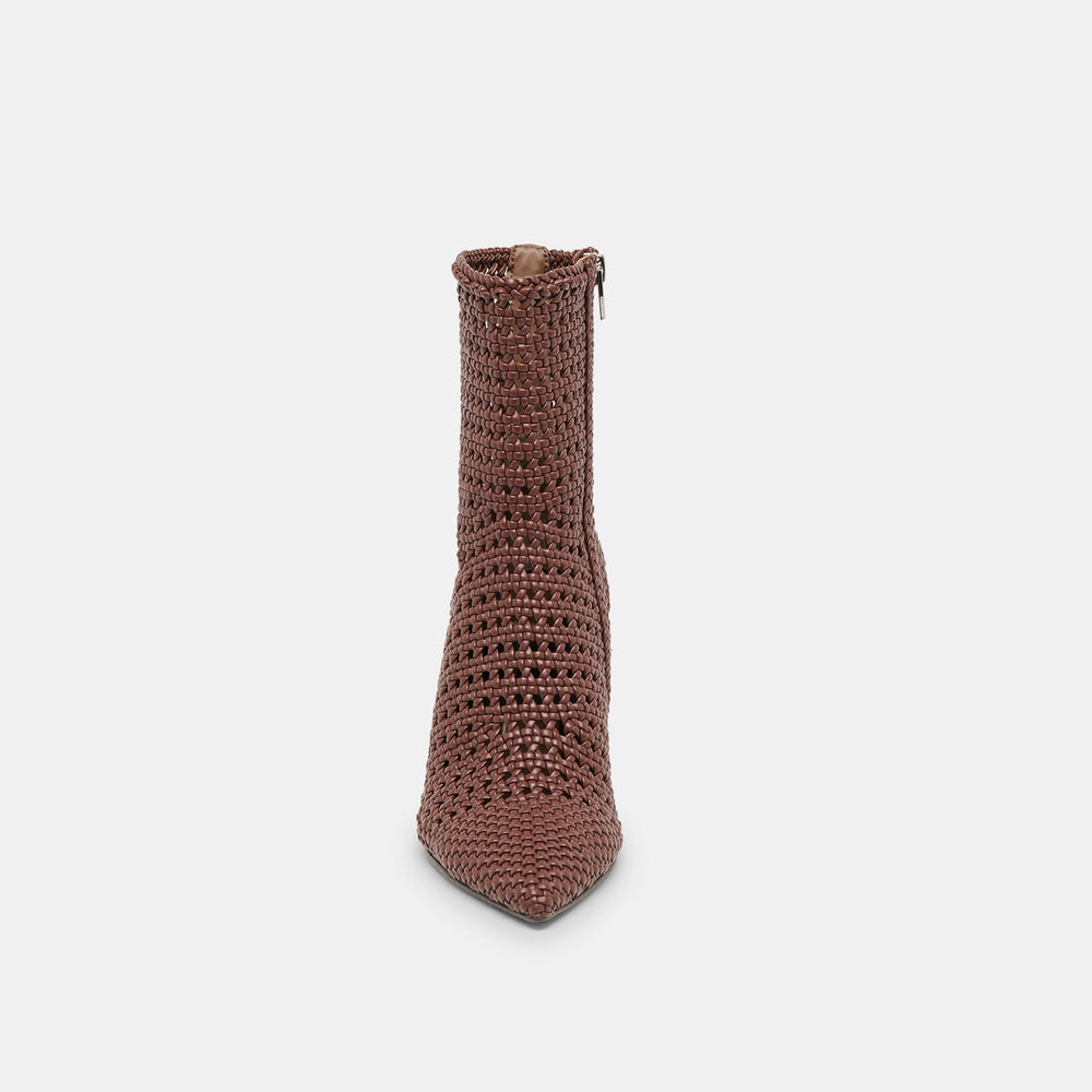Embry Brown Woven Stella Booties / Dolce Vita