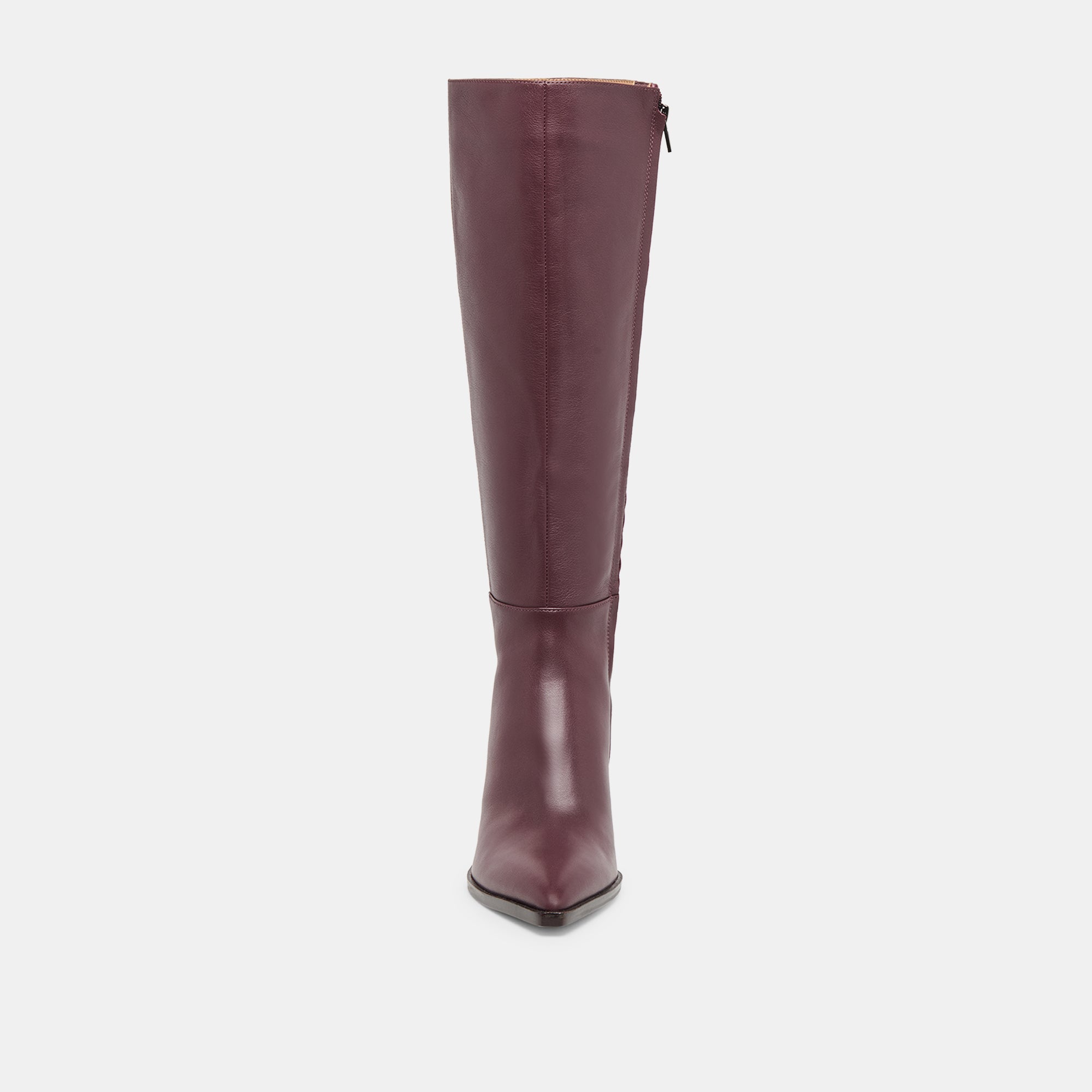 Auggie Wine Leather Wide Calf Boots / Dolce Vita