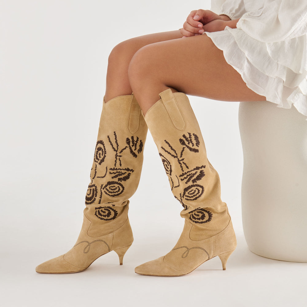Wilde Sand Suede Boots / Dolce Vita