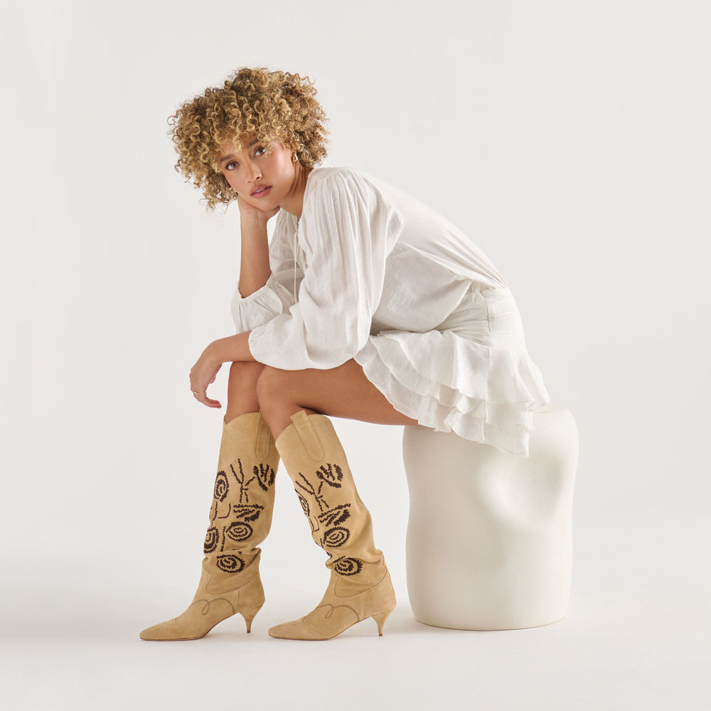 Wilde Sand Suede Boots / Dolce Vita