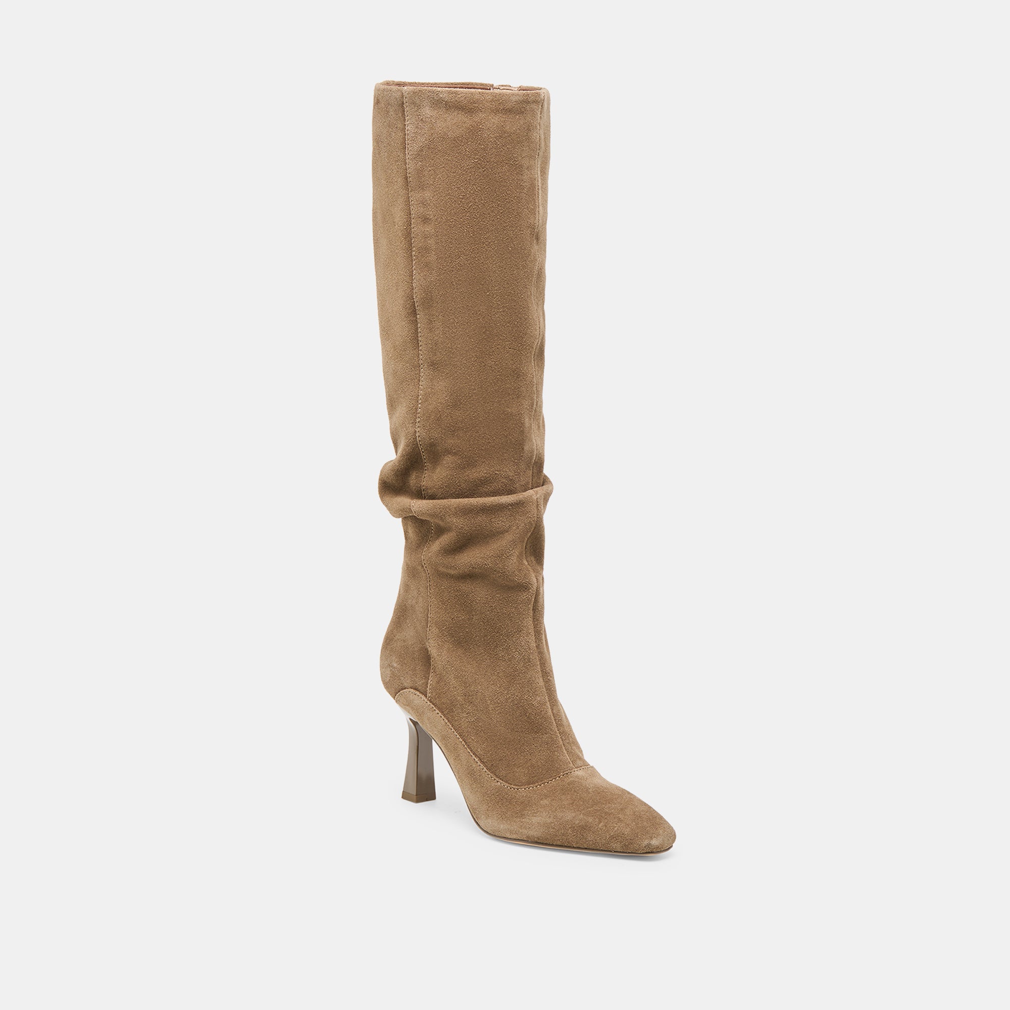 Lousa Olive Suede Wide Calf Boots / Dolce Vita