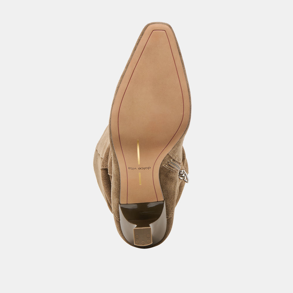 Lousa Olive Suede Wide Calf Boots / Dolce Vita