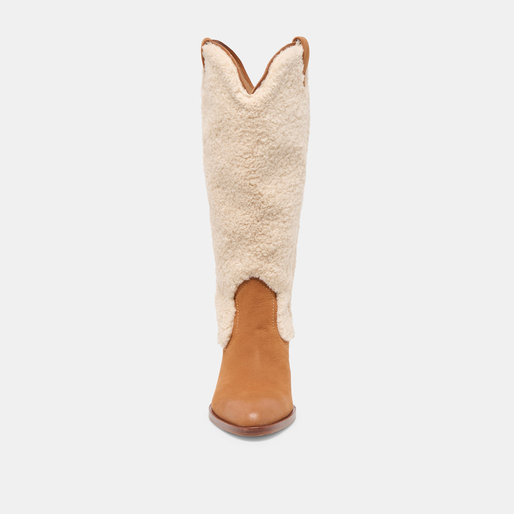 Mykel Plush Caramel Nubuck Boots / Dolce Vita