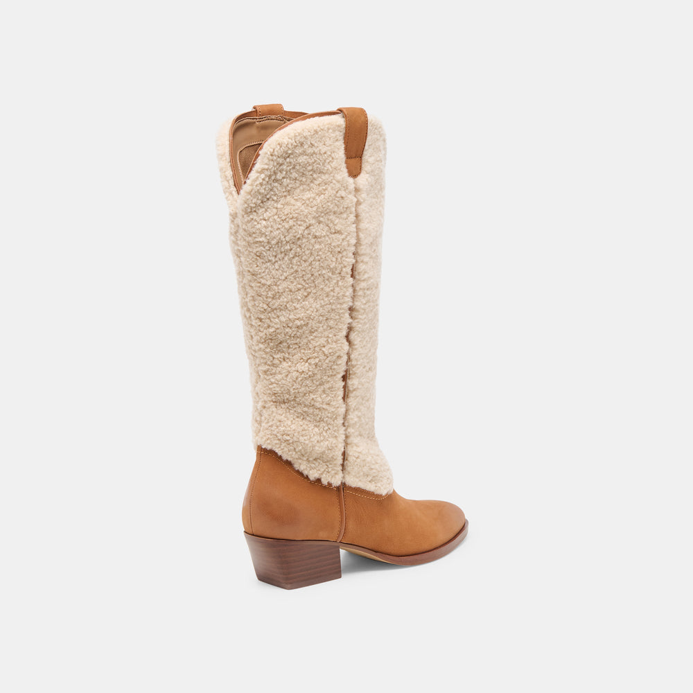 Mykel Plush Caramel Nubuck Boots / Dolce Vita