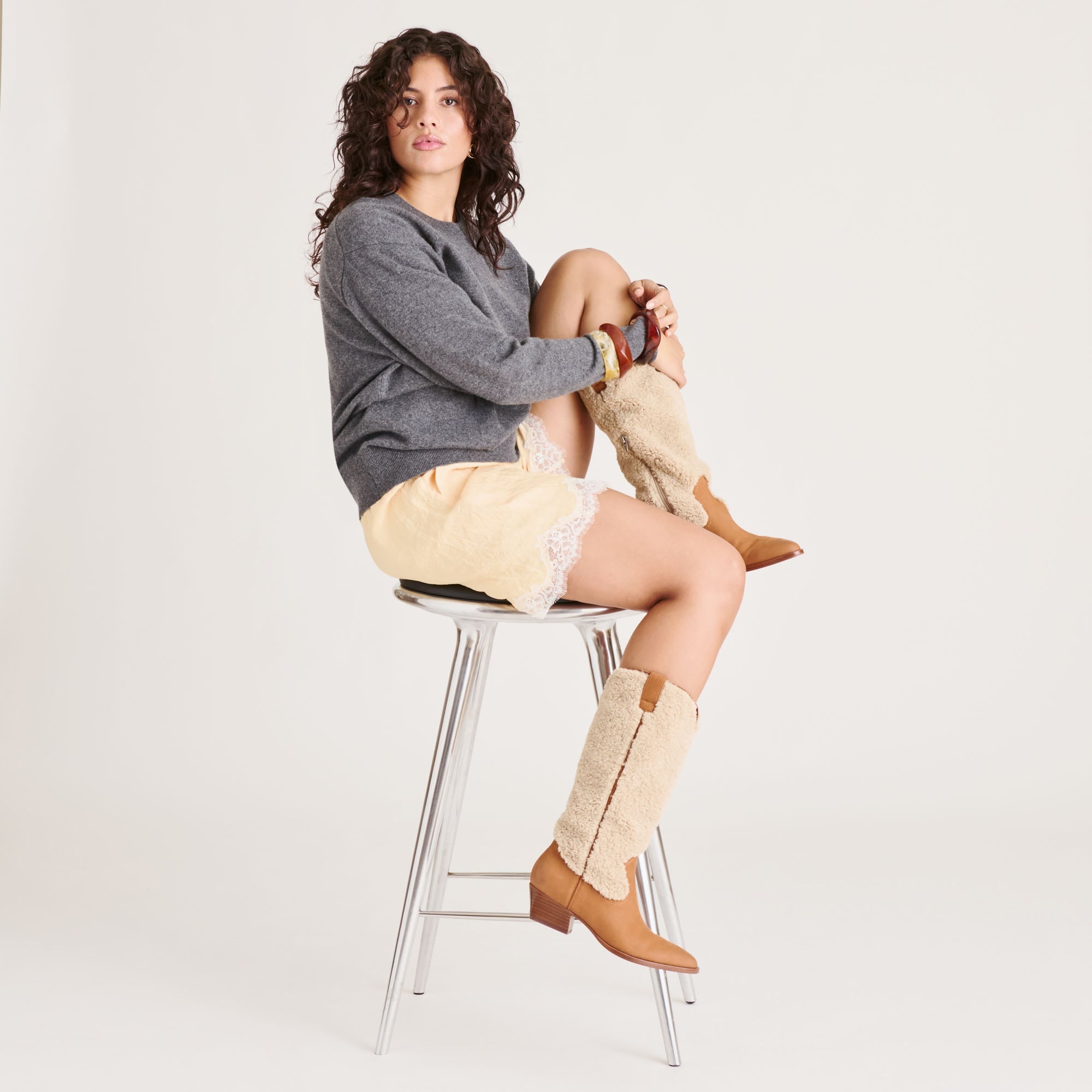 Mykel Plush Caramel Nubuck Boots / Dolce Vita