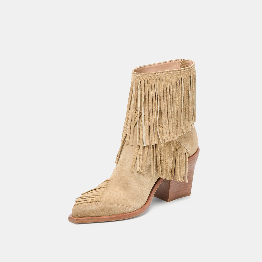 Torey Dk Taupe Suede Booties / Dolce Vita