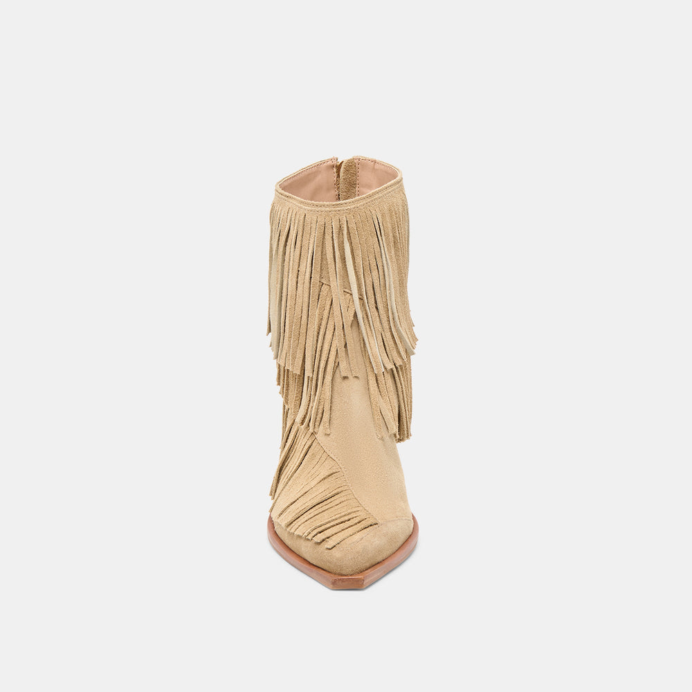 Torey Dk Taupe Suede Booties / Dolce Vita