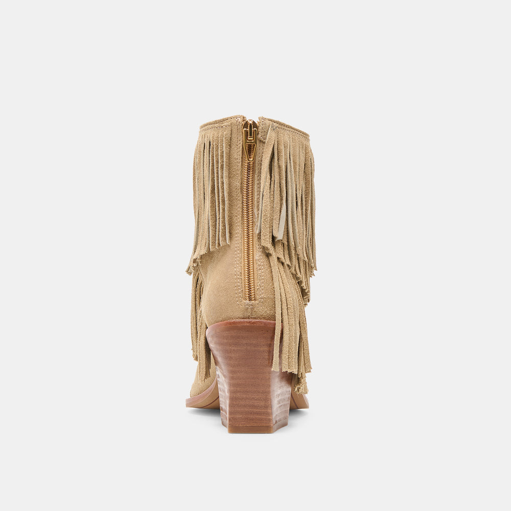 Torey Dk Taupe Suede Booties / Dolce Vita