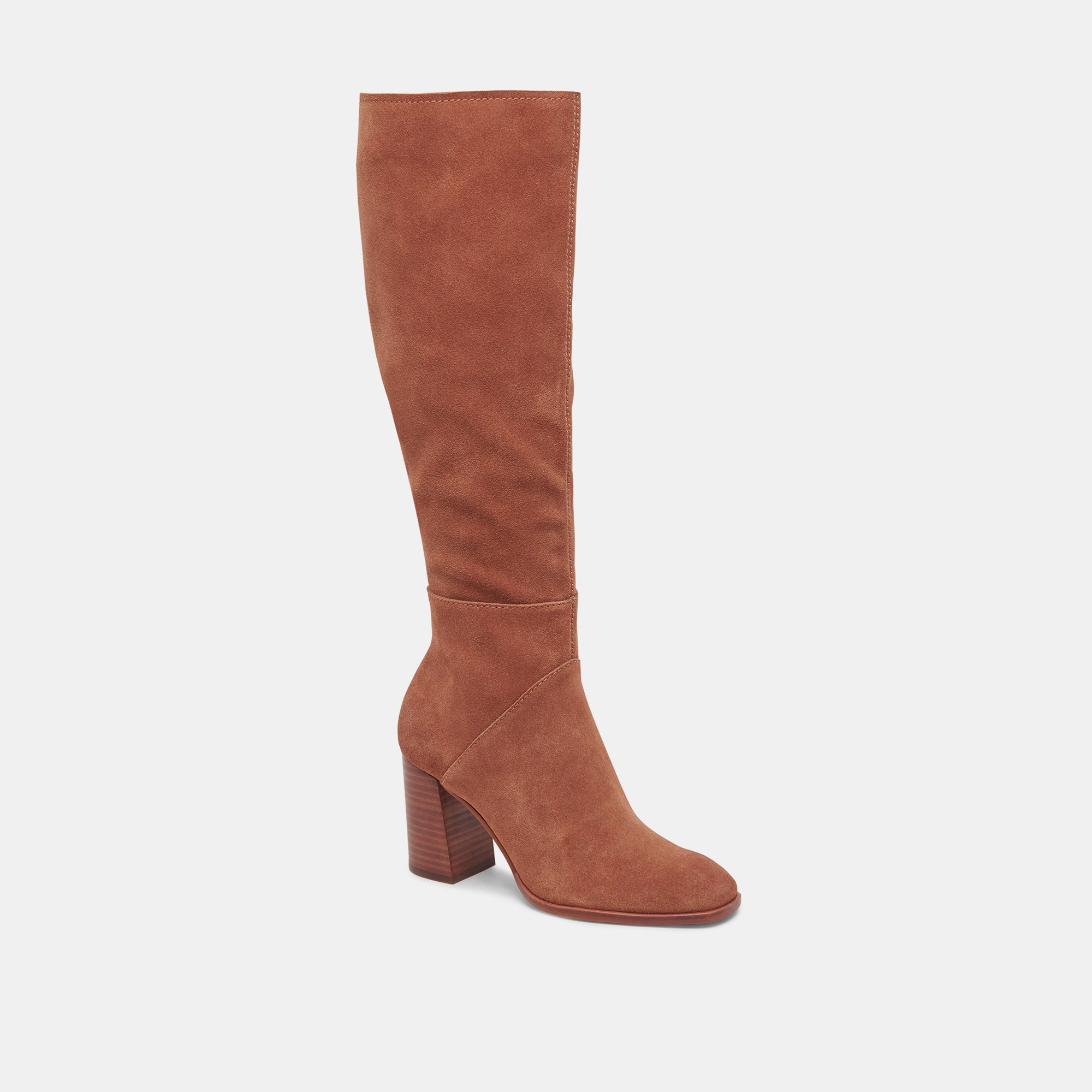 FYNN Wide Calf Boots DK Brown Suede | Brown Suede Knee-High Boots
 – Dolce Vita / Dolce Vita