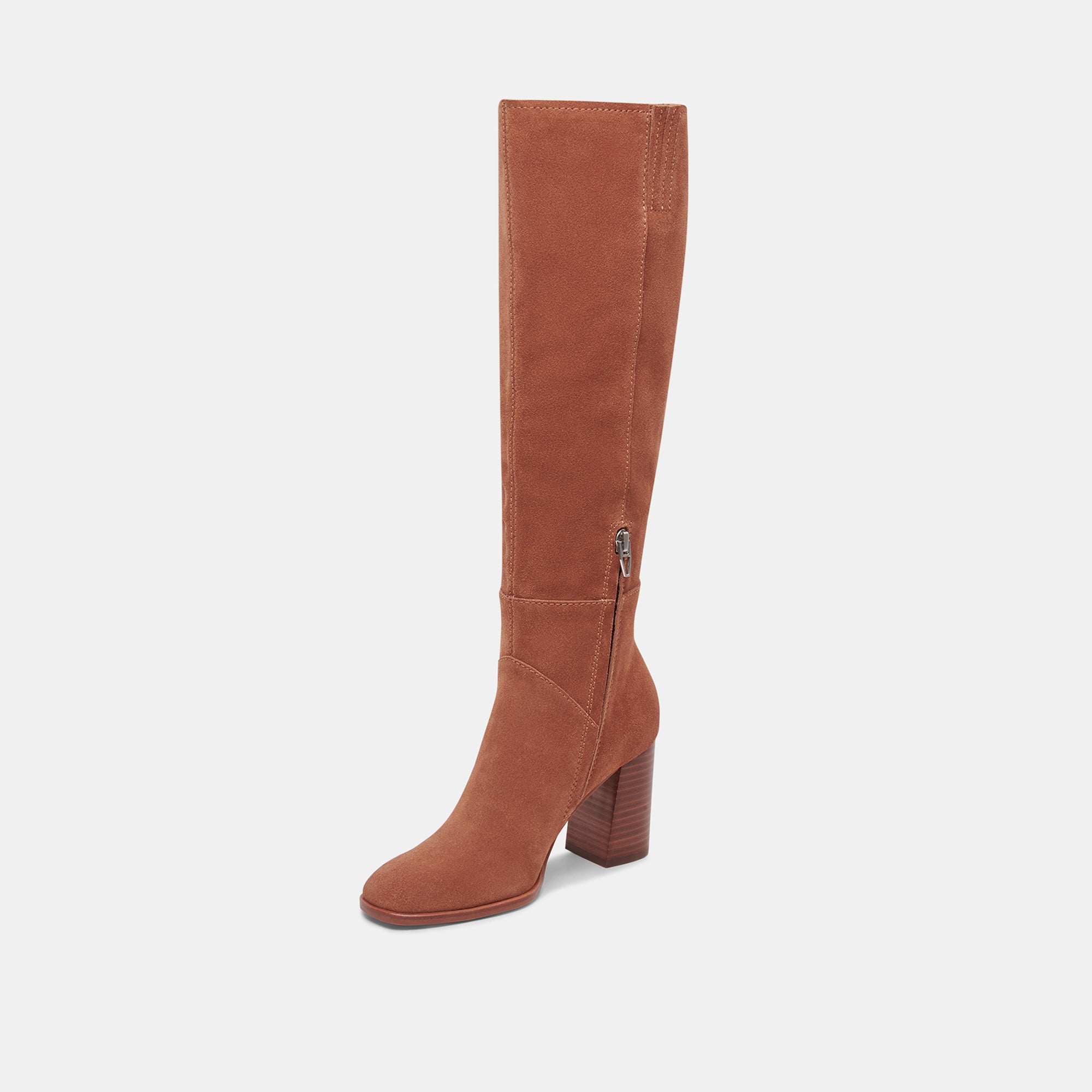 FYNN Wide Calf Boots DK Brown Suede | Brown Suede Knee-High Boots
 – Dolce Vita / Dolce Vita