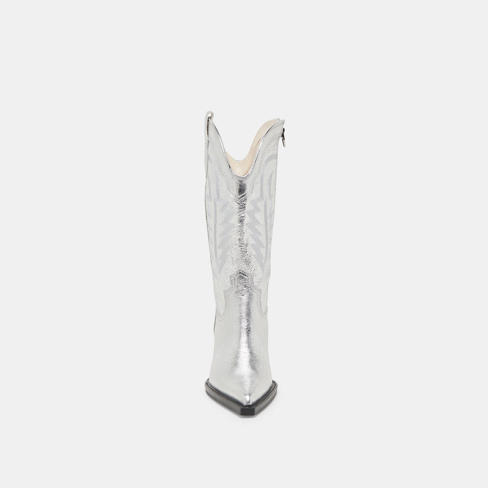 Ryland Extra Wide Calf Silver Boots | Distressed Leather Boots
 – Dolce Vita / Dolce Vita
