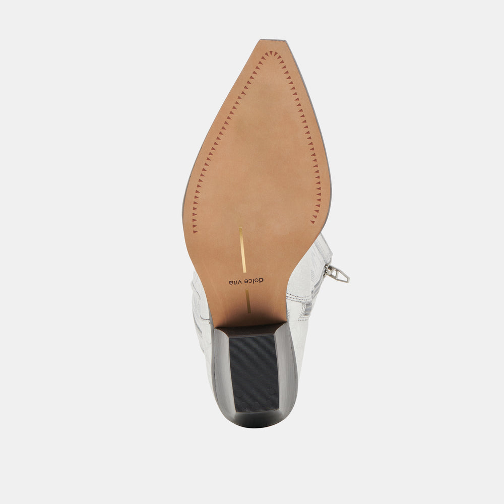 Ryland Extra Wide Calf Silver Boots | Distressed Leather Boots
 – Dolce Vita / Dolce Vita