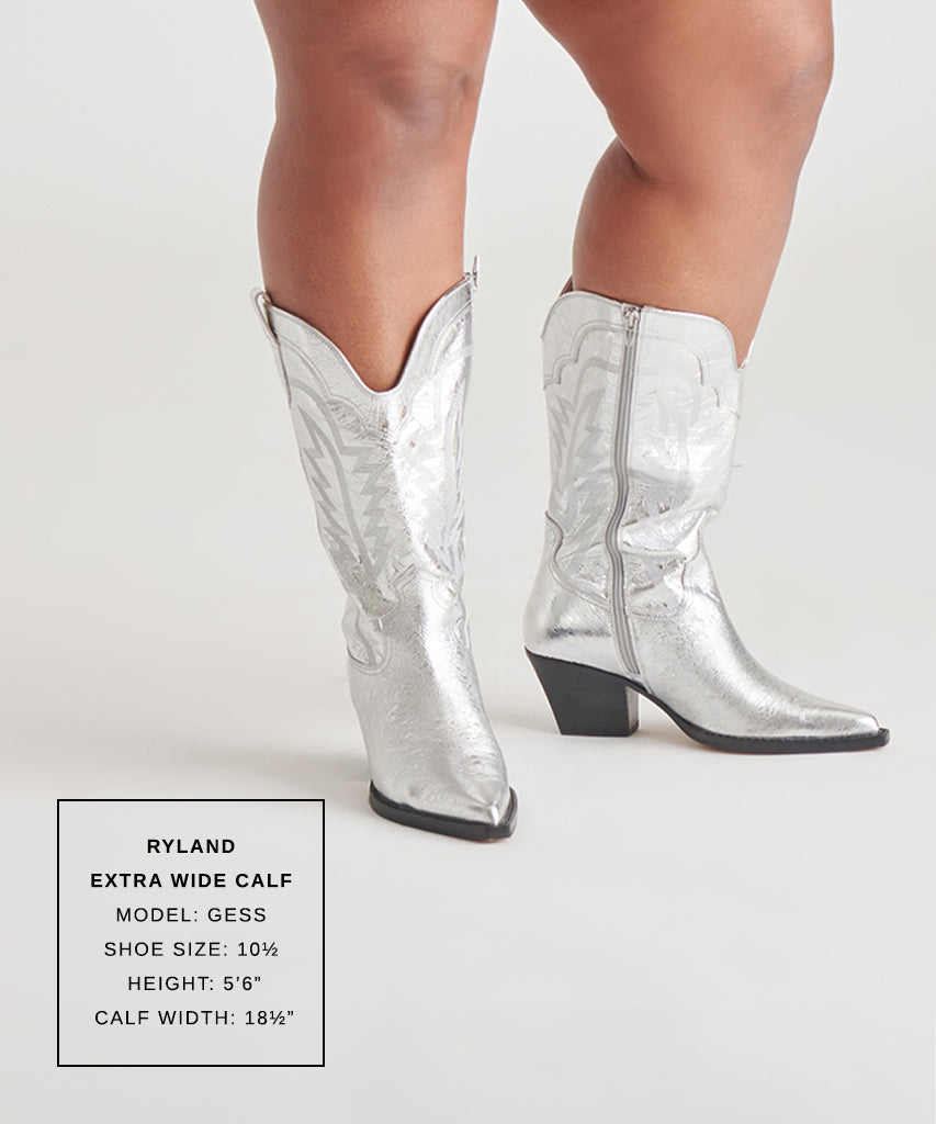Ryland Extra Wide Calf Silver Boots | Distressed Leather Boots
 – Dolce Vita / Dolce Vita