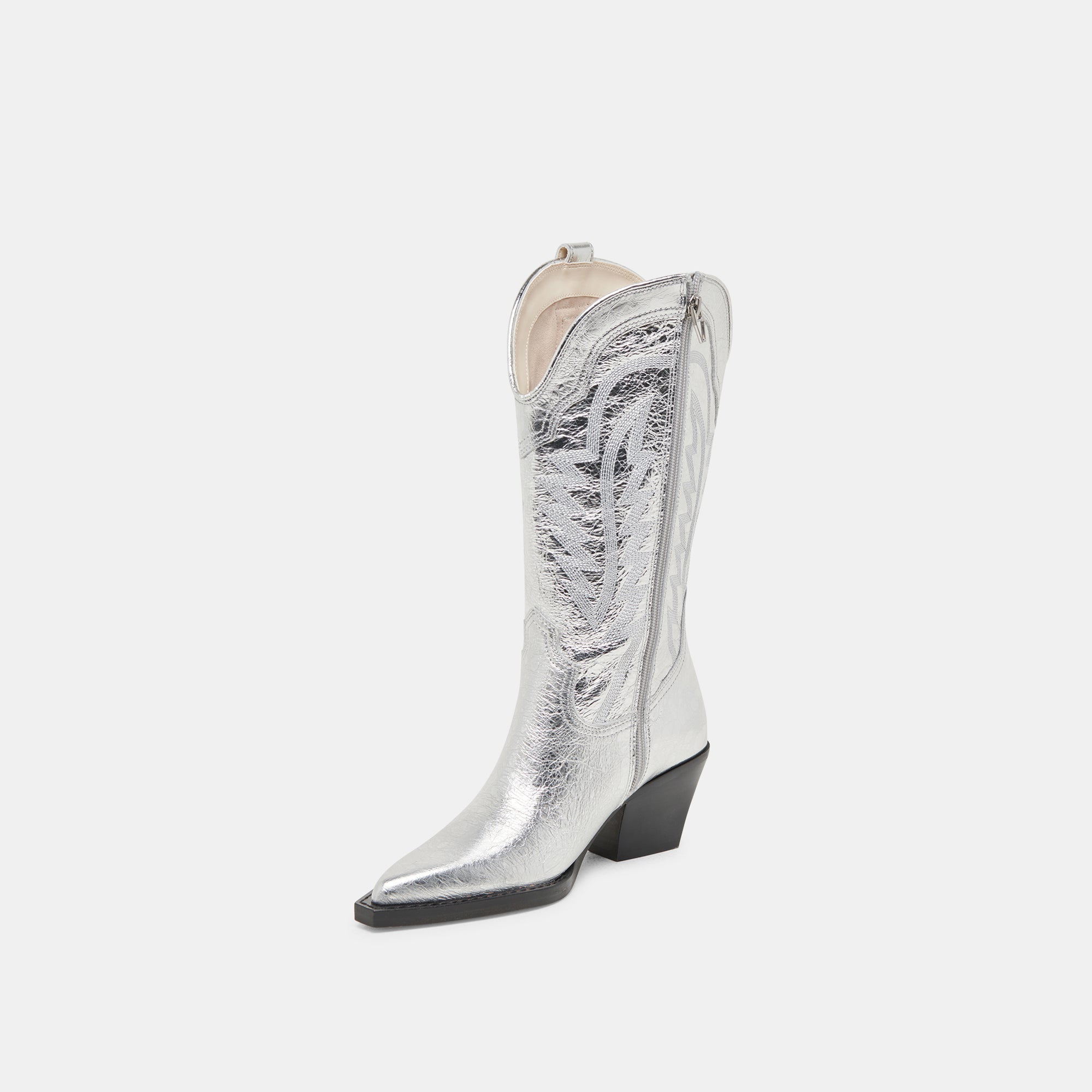 Ryland Extra Wide Calf Silver Boots | Distressed Leather Boots
 – Dolce Vita / Dolce Vita