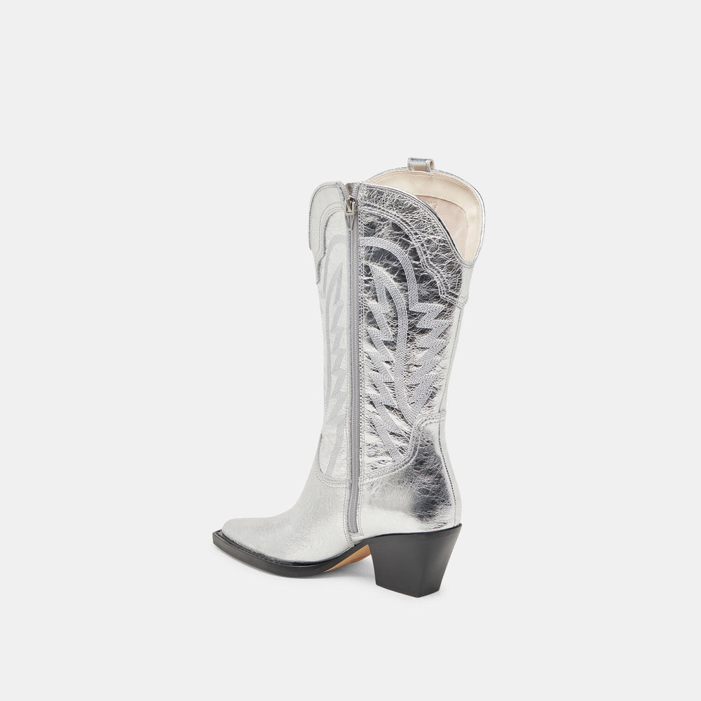 Ryland Extra Wide Calf Silver Boots | Distressed Leather Boots
 – Dolce Vita / Dolce Vita
