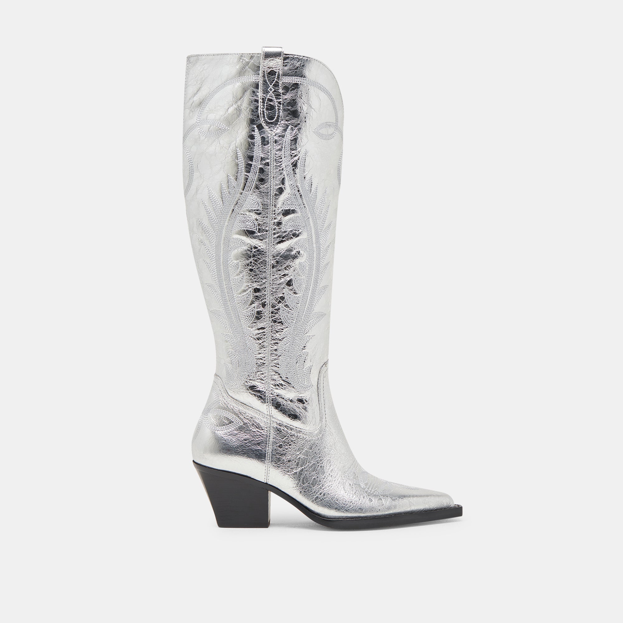 Ryatt Extra Wide Calf Silver Boots | Distressed Leather Boots
 – Dolce Vita / Dolce Vita