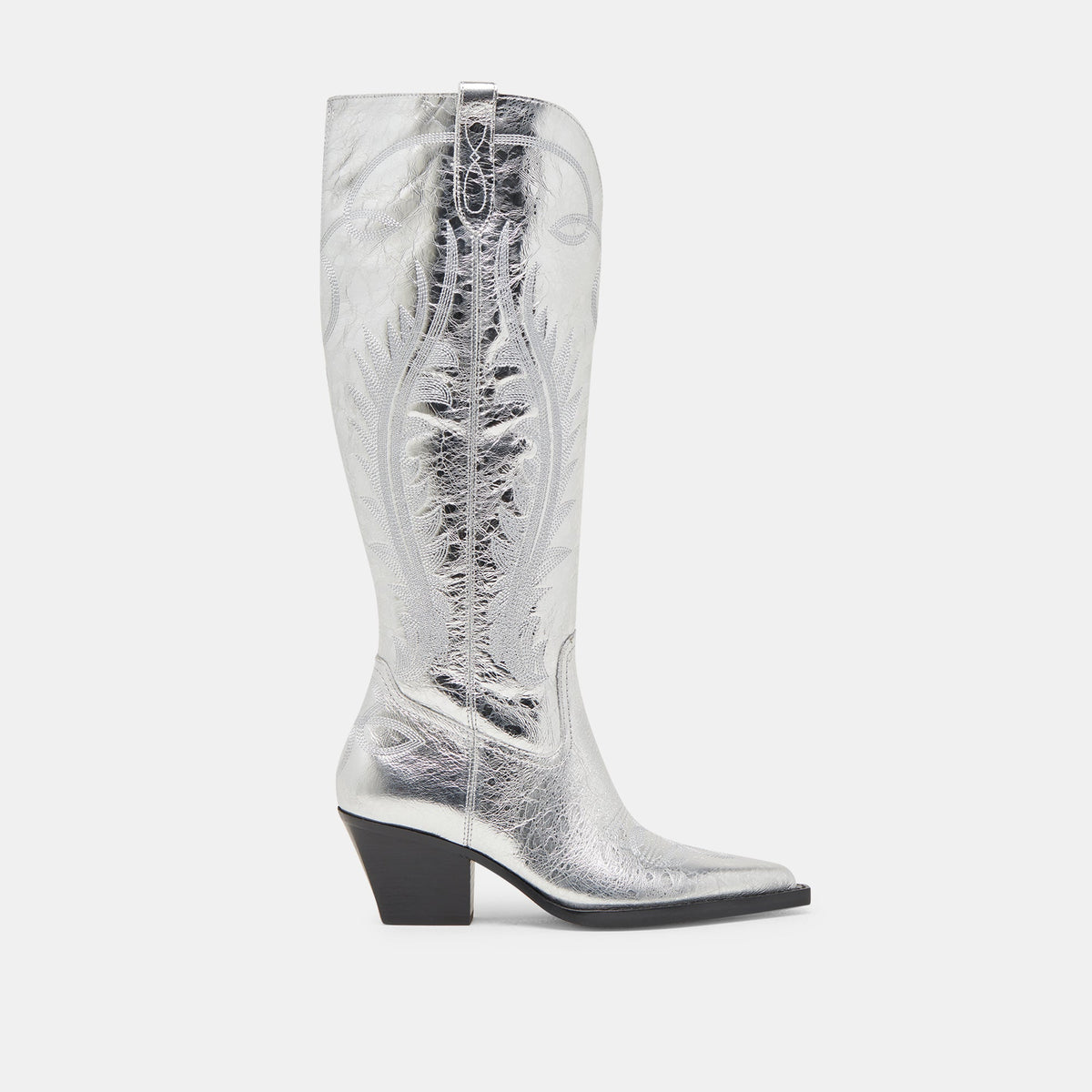 Ryatt Extra Wide Calf Silver Boots | Distressed Leather Boots
 – Dolce Vita / Dolce Vita