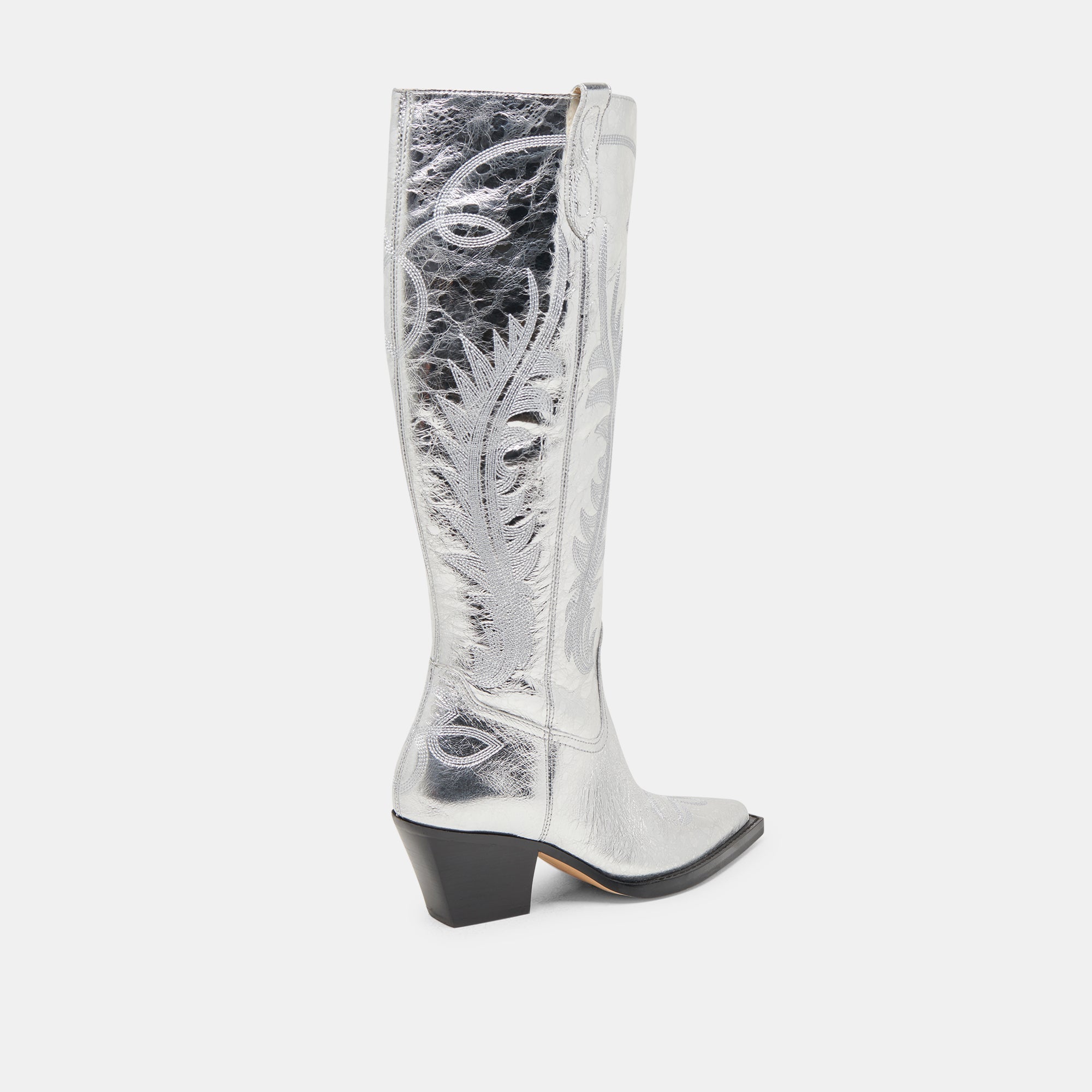 Ryatt Extra Wide Calf Silver Boots | Distressed Leather Boots
 – Dolce Vita / Dolce Vita