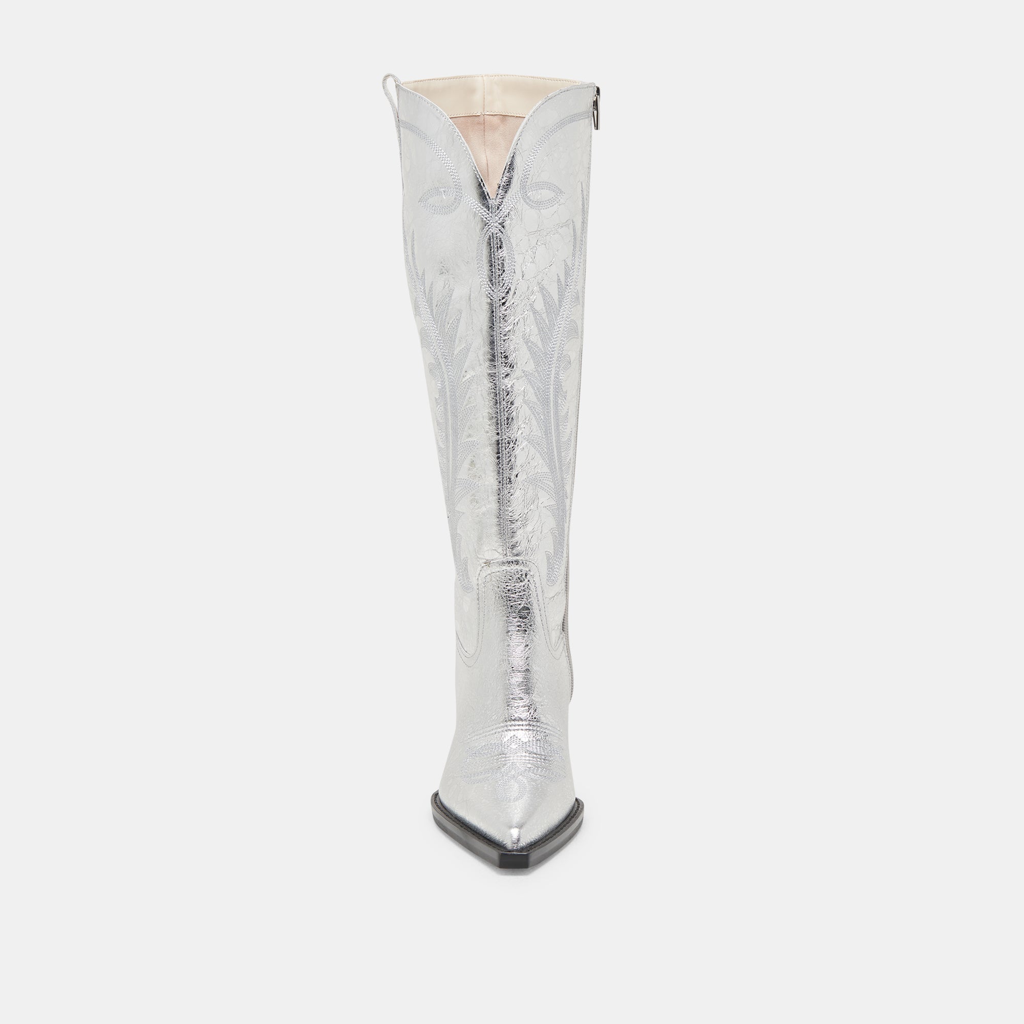 Ryatt Extra Wide Calf Silver Boots | Distressed Leather Boots
 – Dolce Vita / Dolce Vita
