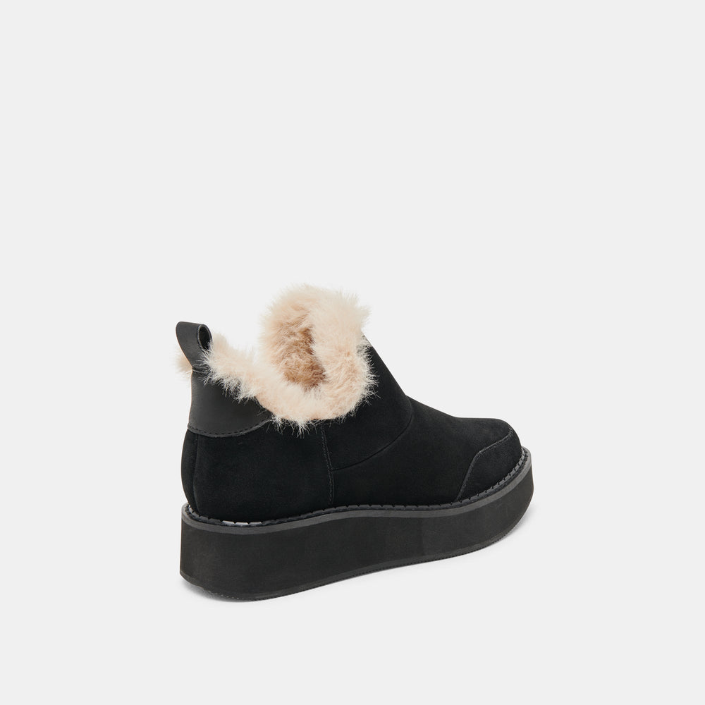 Ardy Plush H2O Waterproof Onyx Suede Booties / Dolce Vita