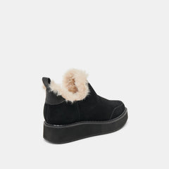 Ardy Plush H2O Waterproof Onyx Suede Booties / Dolce Vita