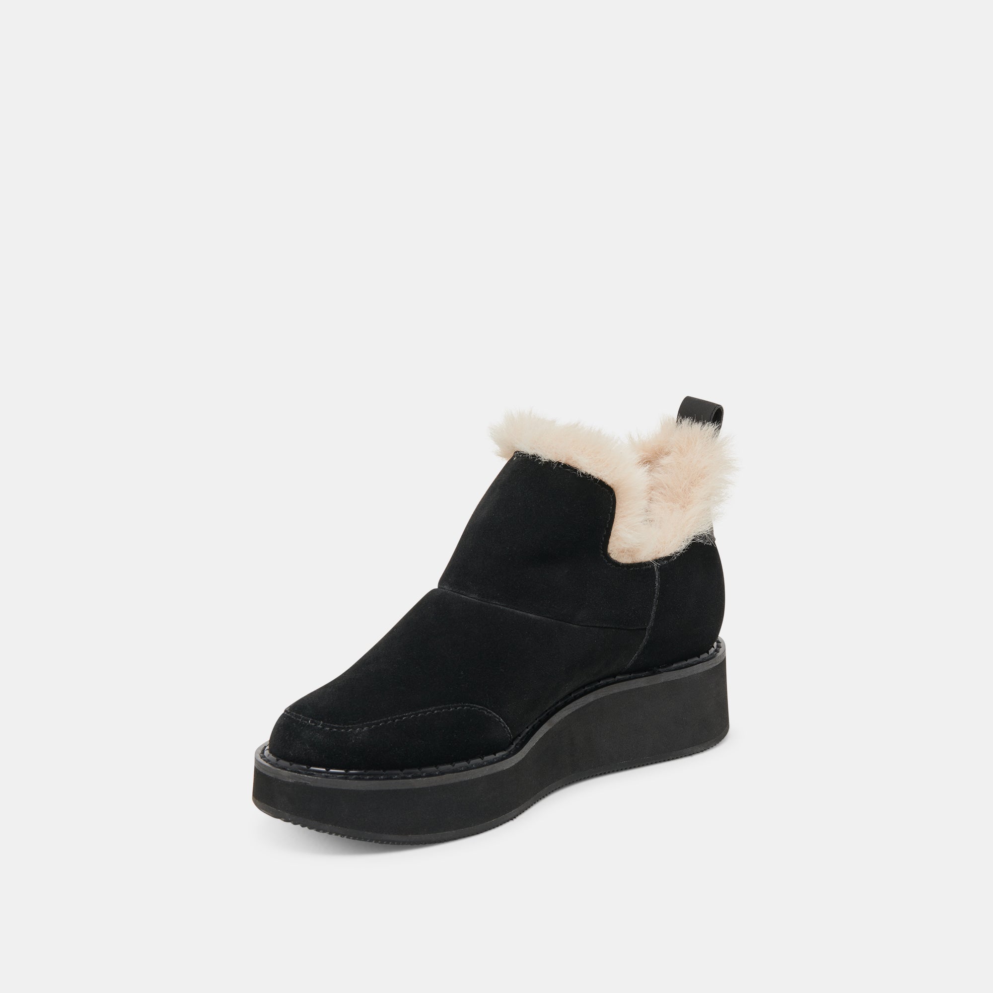 Ardy Plush H2O Waterproof Onyx Suede Booties / Dolce Vita