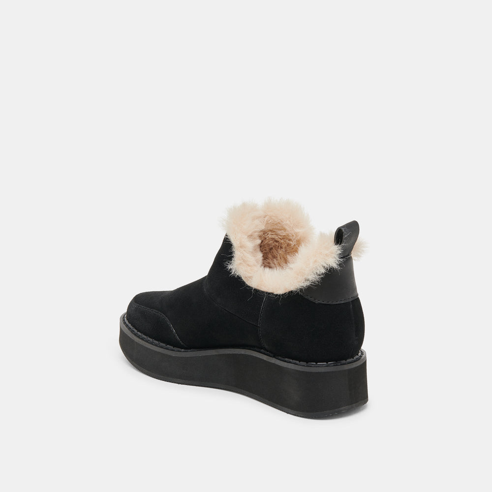 Ardy Plush H2O Waterproof Onyx Suede Booties / Dolce Vita