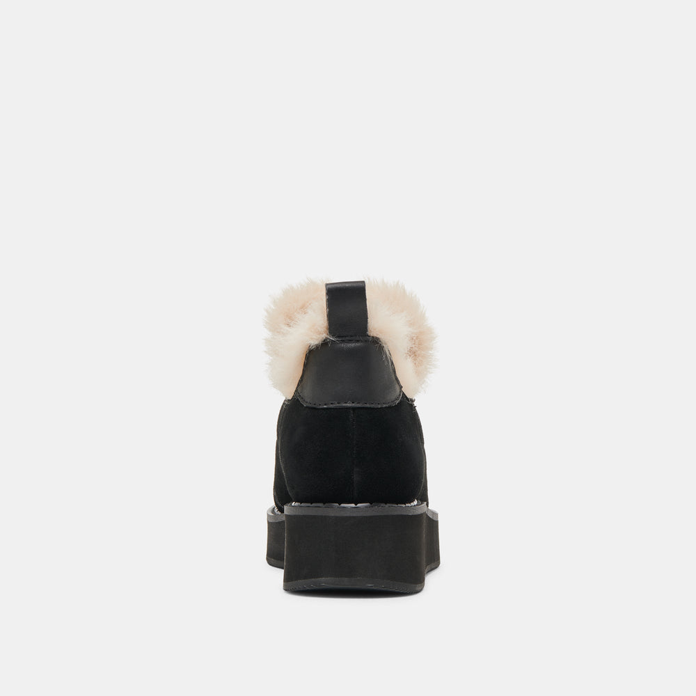 Ardy Plush H2O Waterproof Onyx Suede Booties / Dolce Vita