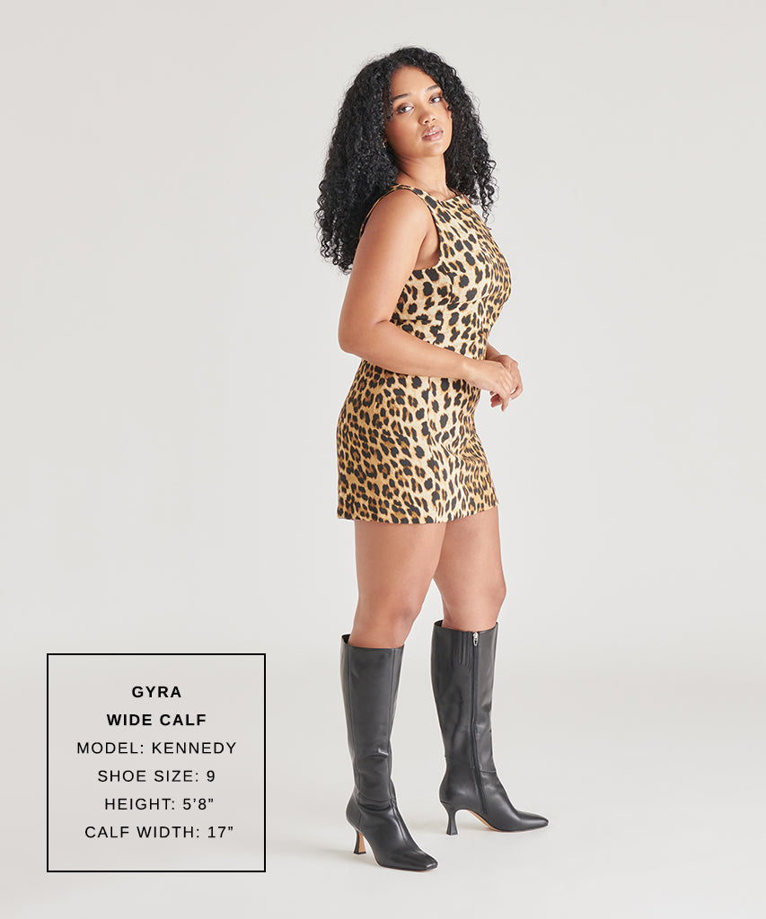 Gyra Wide Calf Black Leather Boots | Black Knee-High Wide Calf Boots
 – Dolce Vita / Dolce Vita