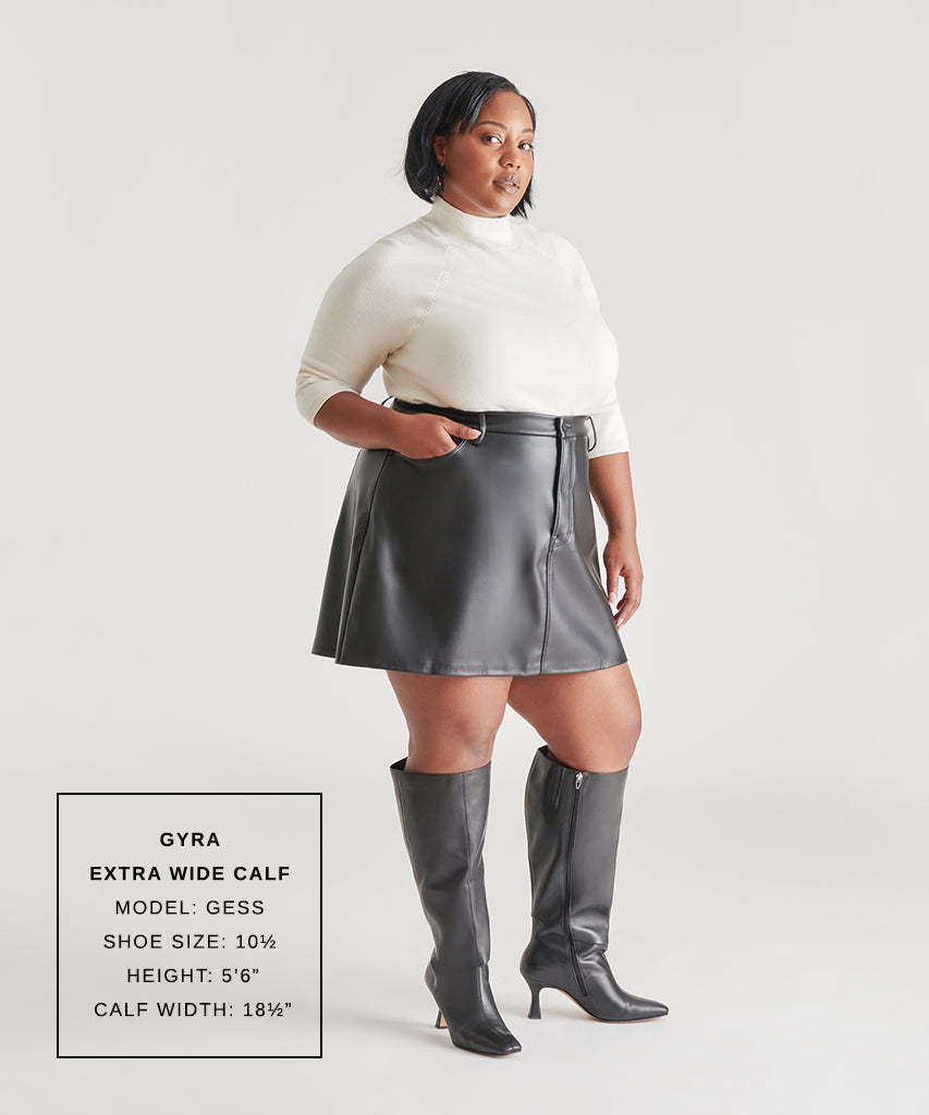 Gyra Extra Wide Calf Black Boots | Leather Wide Calf Boots
 – Dolce Vita / Dolce Vita