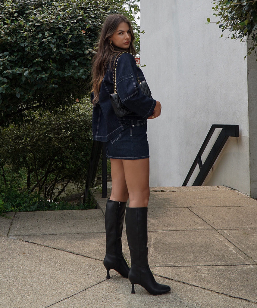 Gyra Black Leather Boots / Dolce Vita