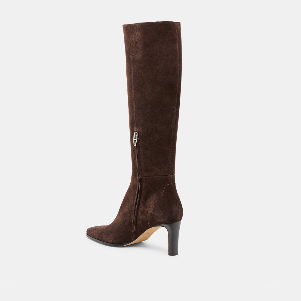 Emmi Narrow Calf Dk Brown Suede Boots / Dolce Vita