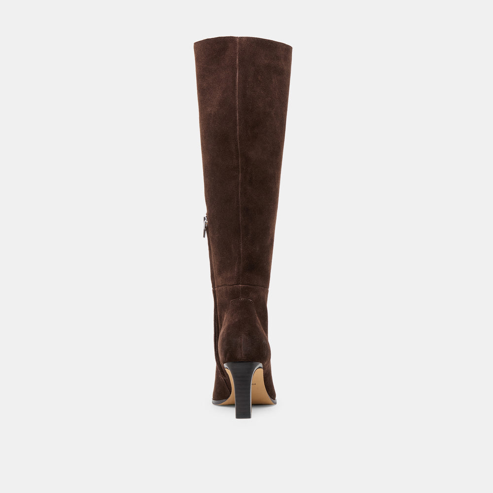 Emmi Narrow Calf Dk Brown Suede Boots / Dolce Vita