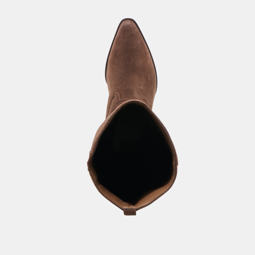 Virona H2O Waterproof Dk Brown Suede Wide Calf Boots / Dolce Vita
