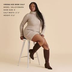 Virona H2O Waterproof Dk Brown Suede Wide Calf Boots / Dolce Vita