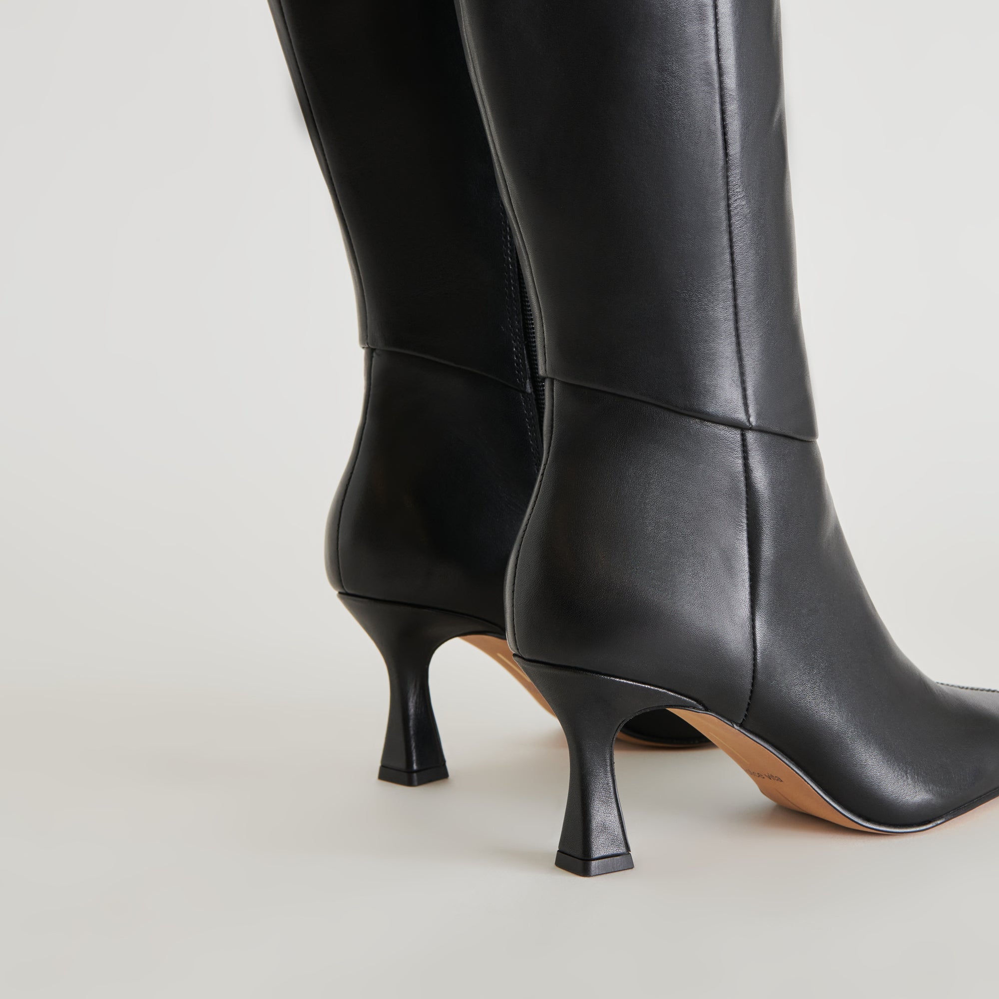 Gyra Wide Calf Black Leather Boots | Black Knee-High Wide Calf Boots
 – Dolce Vita / Dolce Vita