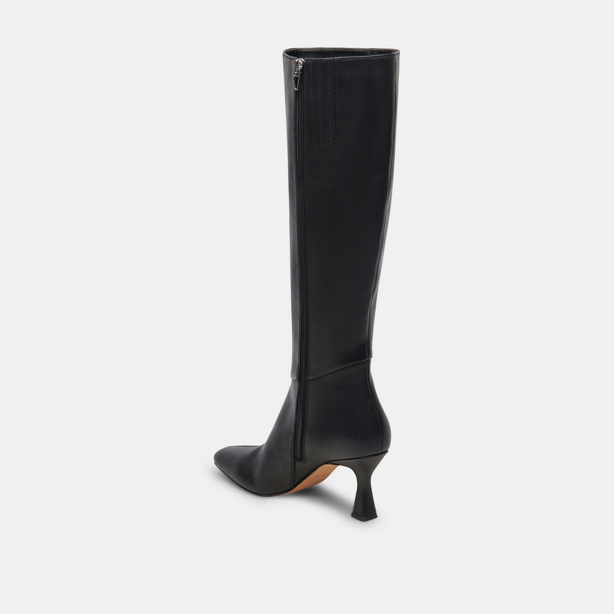 Gyra Wide Calf Black Leather Boots | Black Knee-High Wide Calf Boots
 – Dolce Vita / Dolce Vita