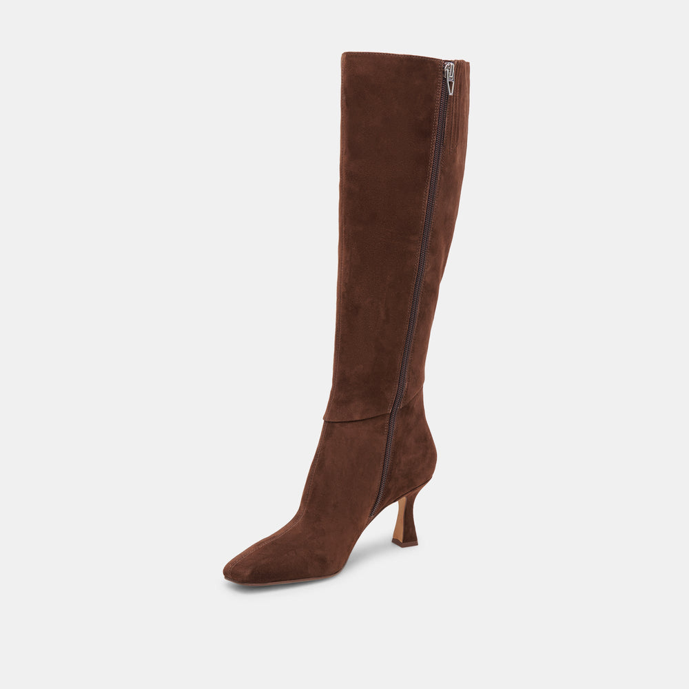 GYRA WIDE CALF BOOTS DK BROWN SUEDE
 – Dolce Vita / Dolce Vita