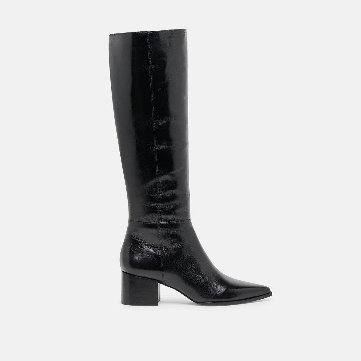 Kirson Black Leather Wide Calf Boots / Dolce Vita