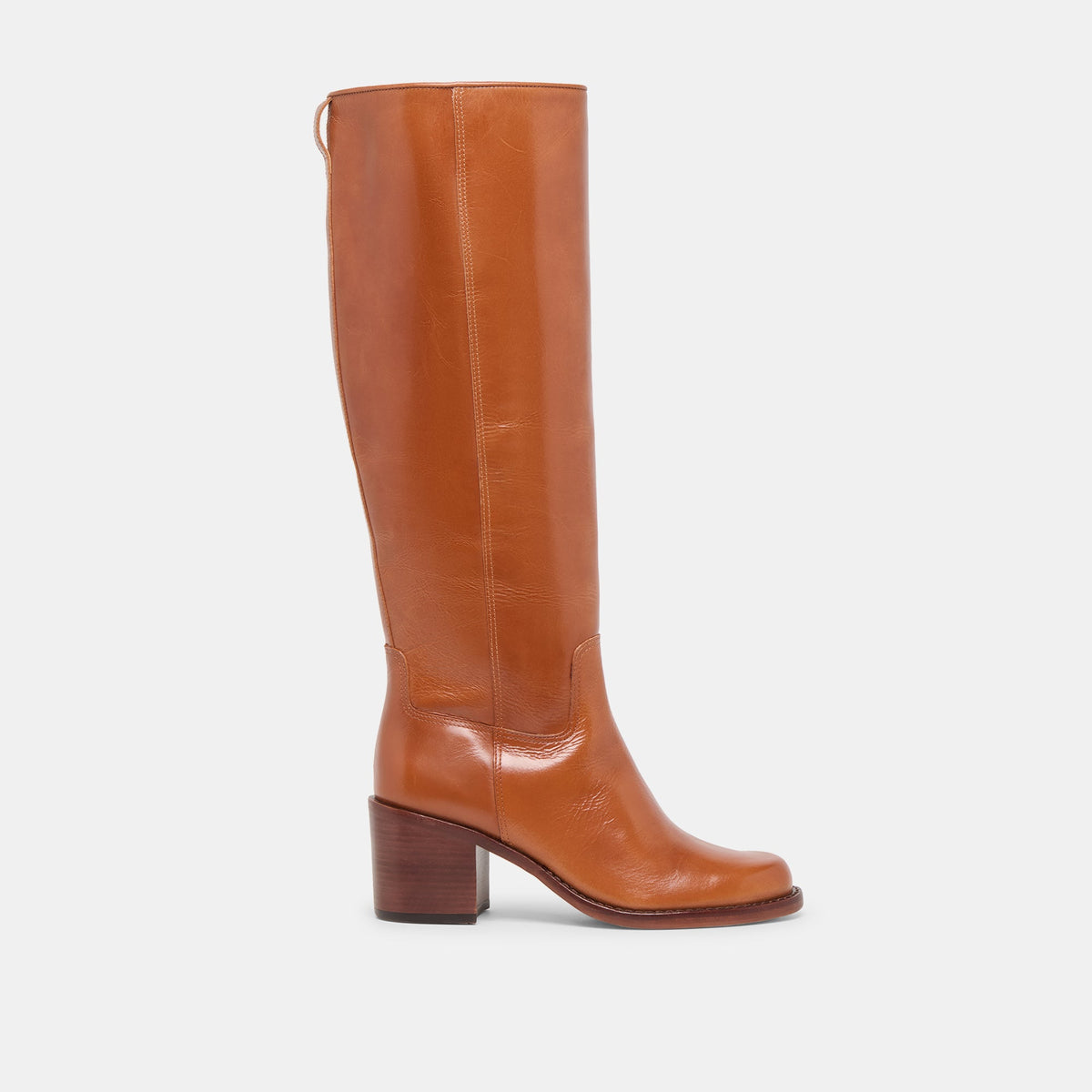 Lucyle Tan Leather Wide Calf Boots / Dolce Vita