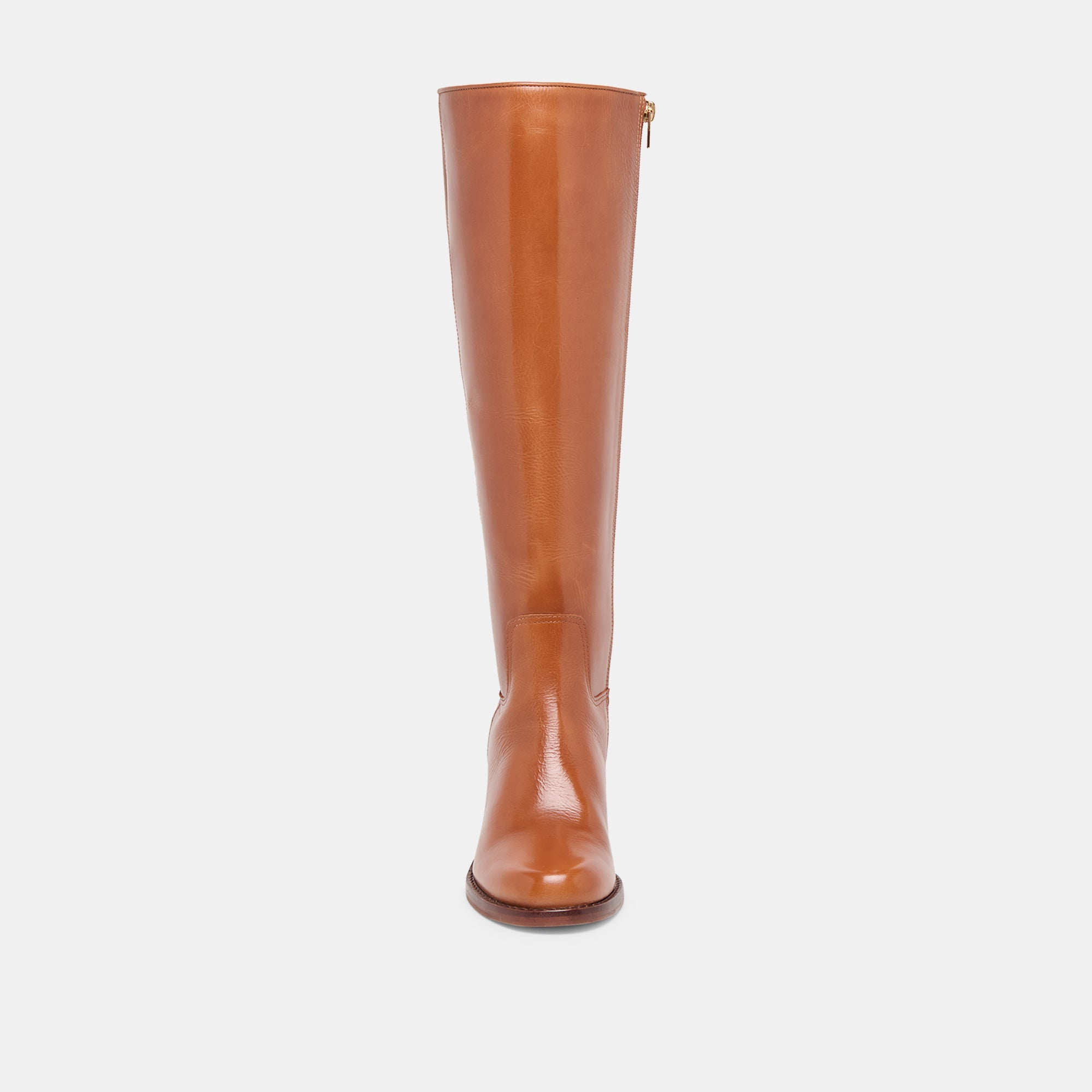 Lucyle Tan Leather Wide Calf Boots / Dolce Vita