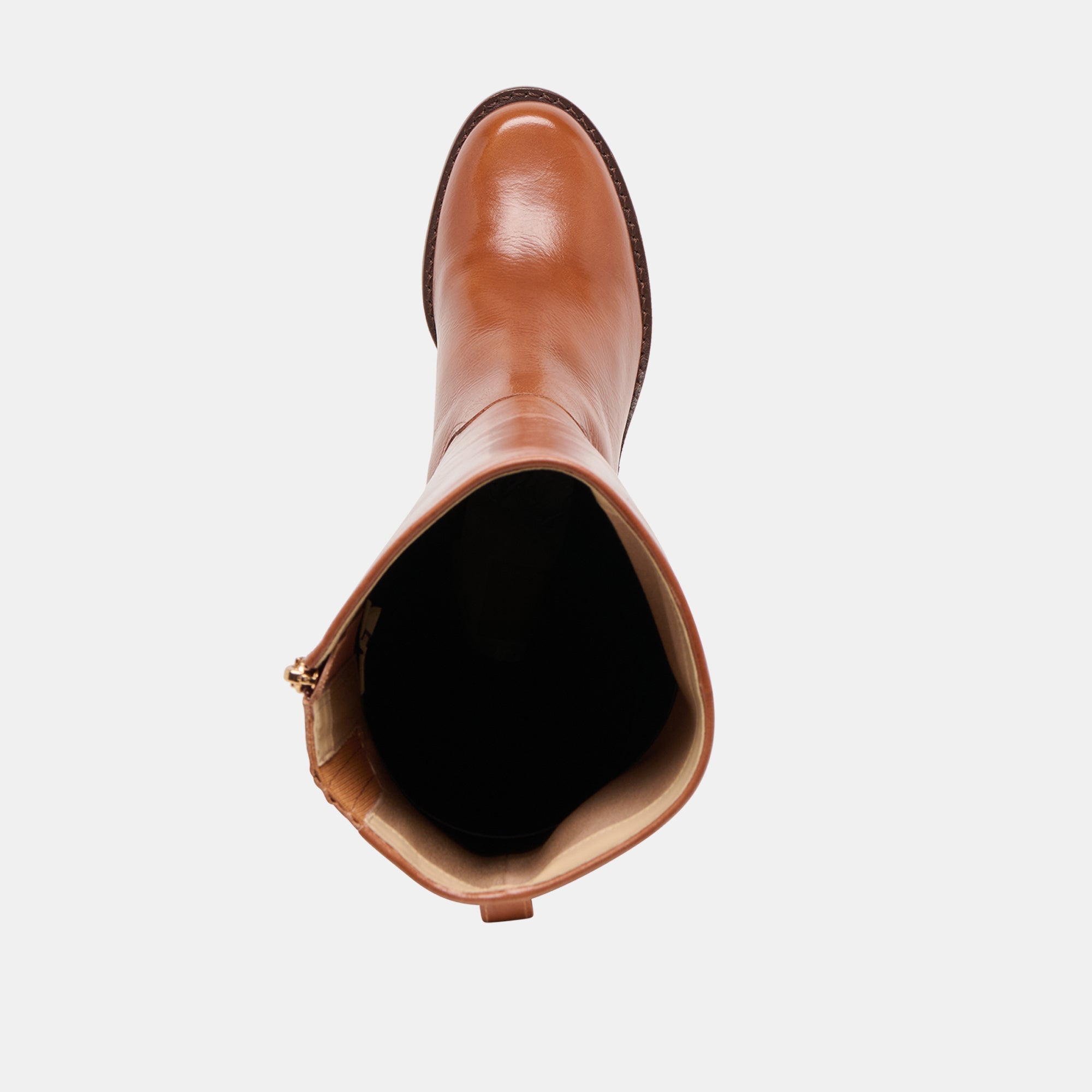 Lucyle Tan Leather Wide Calf Boots / Dolce Vita