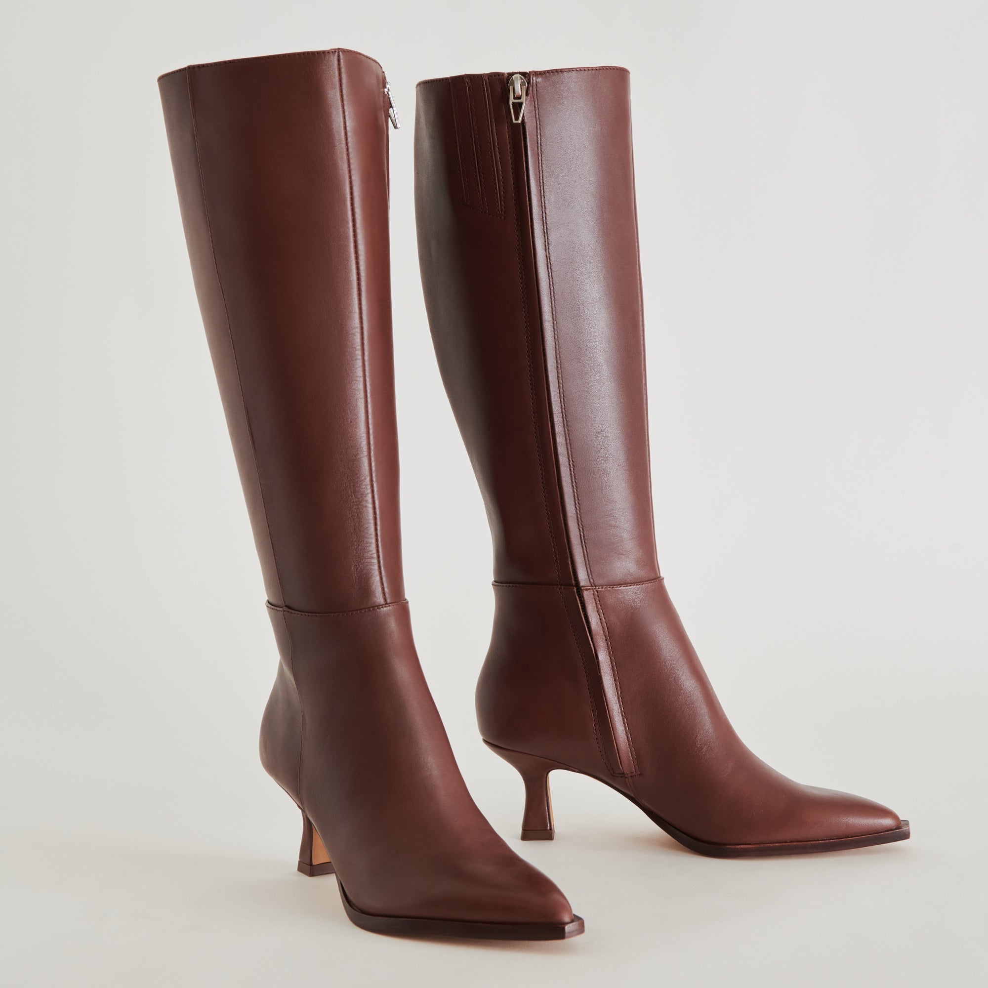 Auggie Wide Calf Boots | Chocolate Leather Boots by Dolce Vita / Dolce Vita