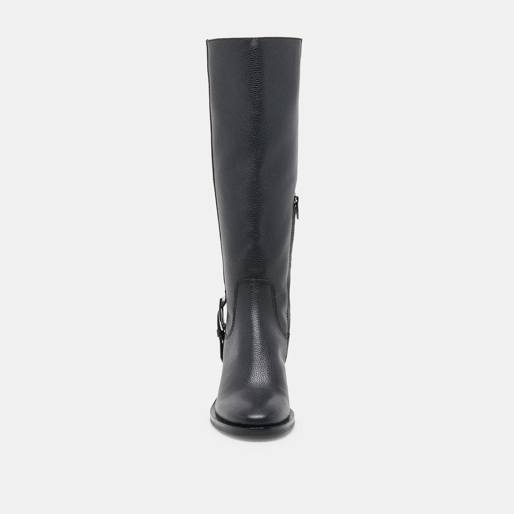 Kilian H2O Waterproof Black Leather Wide Calf Boots / Dolce Vita