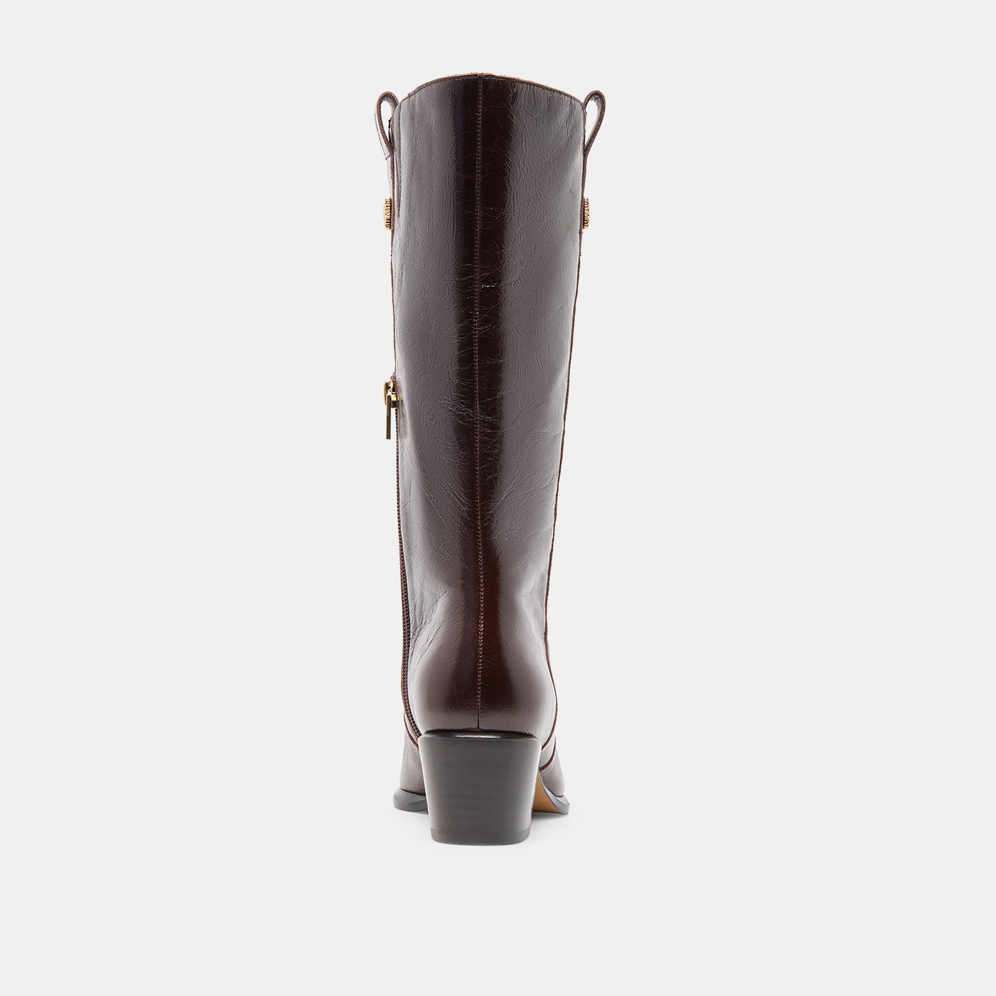 Vern Chocolate Leather Wide Calf Boots / Dolce Vita
