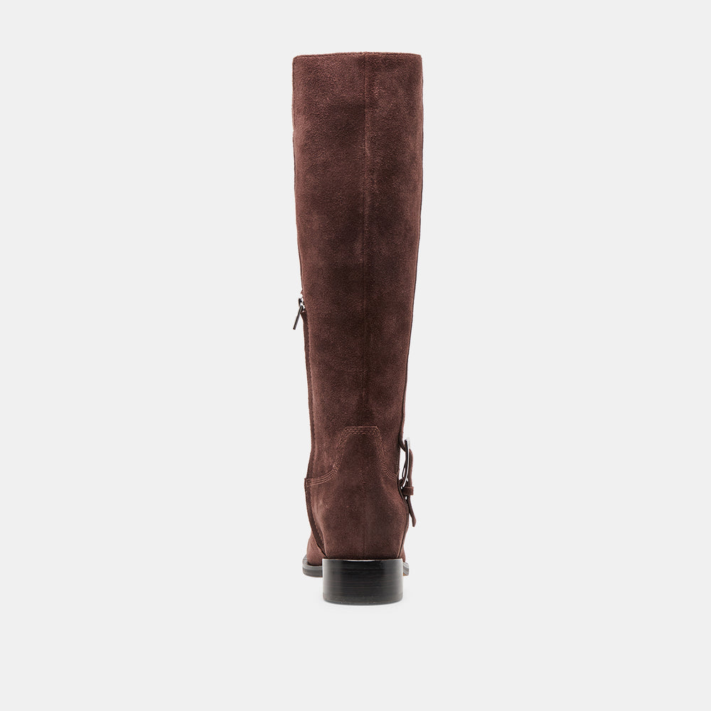 Kilian H2O Waterproof Mahogany Suede Wide Calf Boots / Dolce Vita