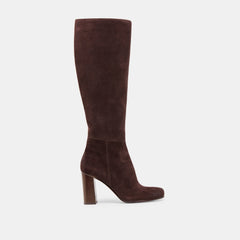 Hudsin Wide Calf Mahogany Suede Boots / Dolce Vita