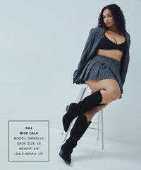 RAJ Wide Calf Boots Onyx Suede | Women's Onyx Suede Knee-High Boots
 – Dolce Vita / Dolce Vita