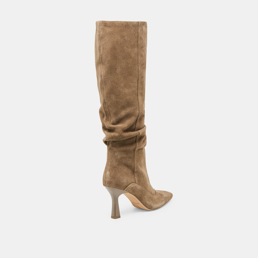 Lousa Olive Suede Wide Calf Boots / Dolce Vita